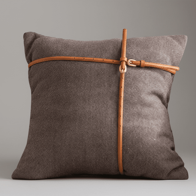 The Signature Leather Belt Pillow Cover pillow covers - Palatium Lux