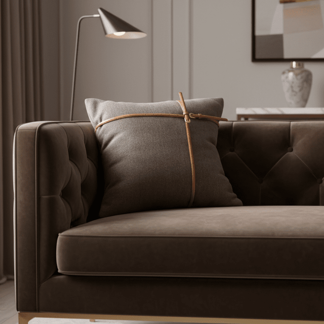 The Signature Leather Belt Pillow Cover pillow covers - Palatium Lux