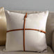 The Signature Leather Belt Pillow Cover Beige pillow covers - Palatium Lux