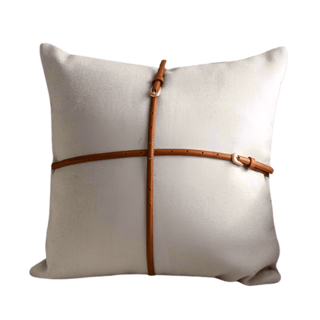 The Signature Leather Belt Pillow Cover pillow covers - Palatium Lux