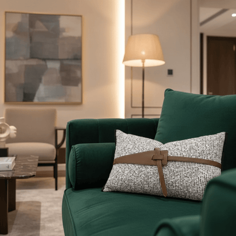 The Small Leather Belt Pillow Cover pillow covers - Palatium Lux