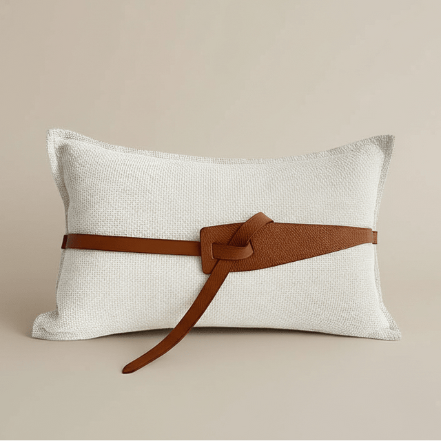 The Small Leather Belt Pillow Cover pillow covers - Palatium Lux