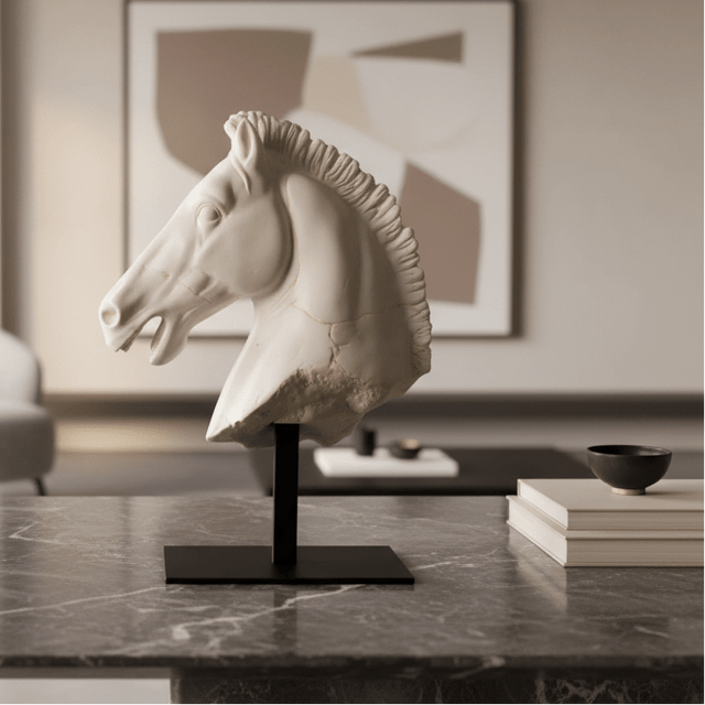 Titan Steed Resin Horse Head Statue statue - Palatium Lux