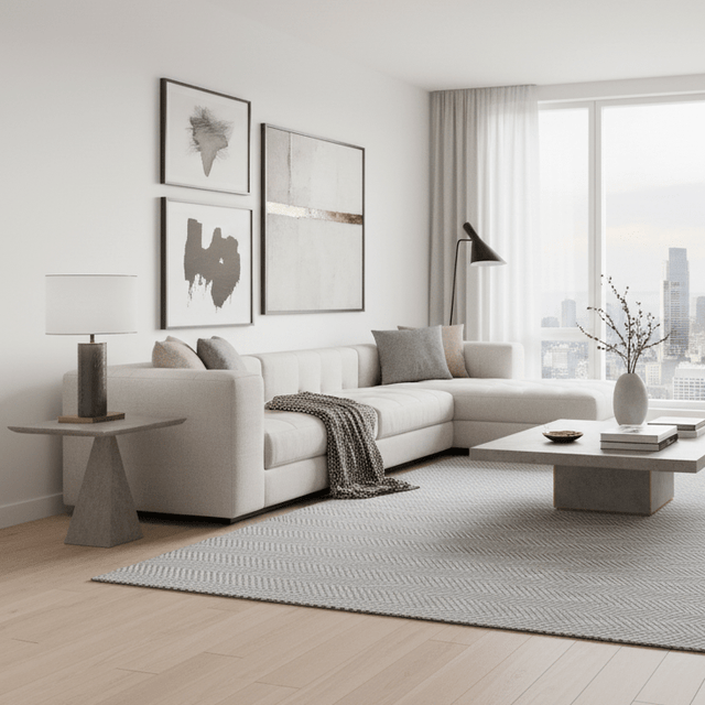 Verona Mist Handwoven Wool Rug - 5 x 8 Rugs - Palatium Lux