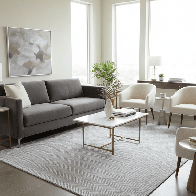 Verona Mist Handwoven Wool Rug - 5 x 8 Rugs - Palatium Lux