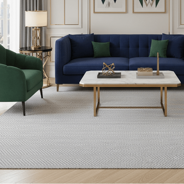 Verona Mist Handwoven Wool Rug - 5 x 8 Rugs - Palatium Lux