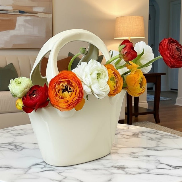 Vogue Blooms Ceramic Vase Vase - Palatium Lux