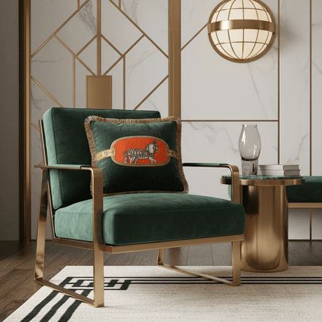 White Cheval Velvet Pillow Cover pillow covers - Palatium Lux