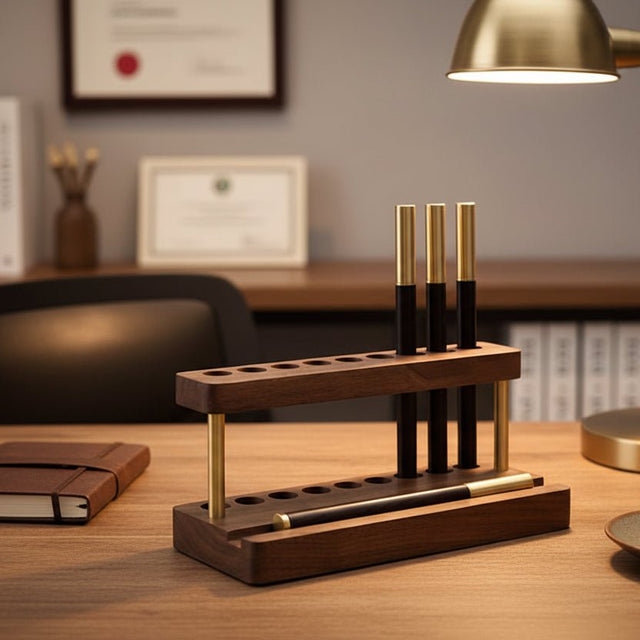 Willow Wood Pen Holder tray - Palatium Lux