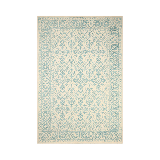Yasmin Blue Hand Tufted Wool Rug - 5 x 8 Rugs - Palatium Lux