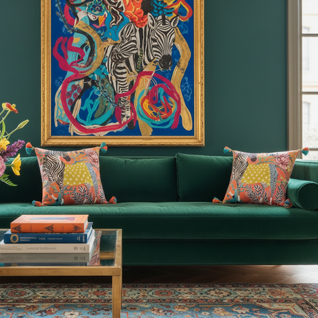 Zesty Orange Zebra Pillow Cover pillow covers - Palatium Lux