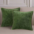 Classic Chenille Velvet Forest Green / 30cmx50cm pillow covers - Palatium Lux