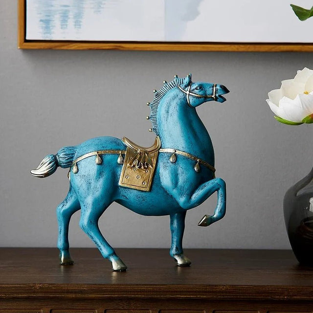 Dengshui Horse Resin Statue - Palatium Lux