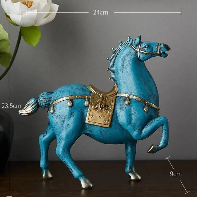 Dengshui Horse Resin Statue - Palatium Lux