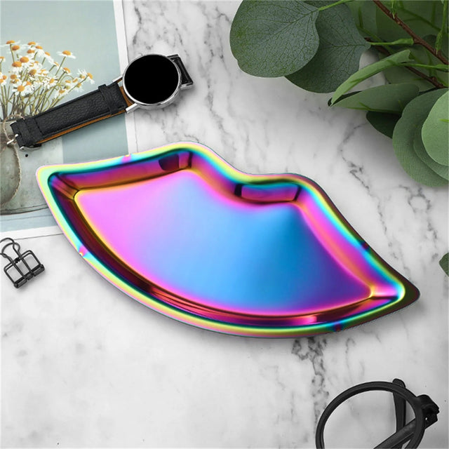 Lucious Lips Stainless Steel Tray Colorful tray - Palatium Lux