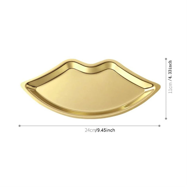 Korean Lip Shaped Stainless Steel Tray - Palatium Lux