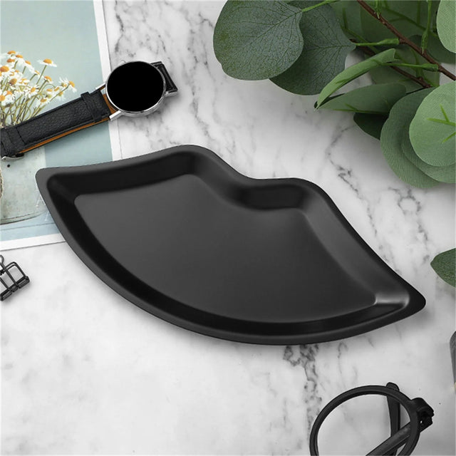 Lucious Lips Stainless Steel Tray Black tray - Palatium Lux