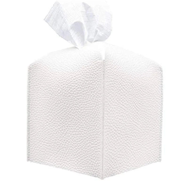 Pristine Leather Tissue Holder White S leather - Palatium Lux