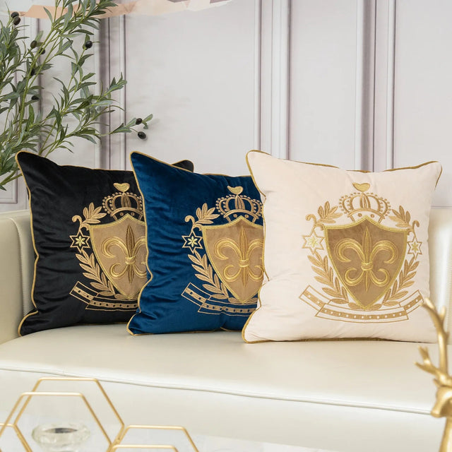 Royal Luxury Embroidery Velvet Pillow Cover - Palatium Lux