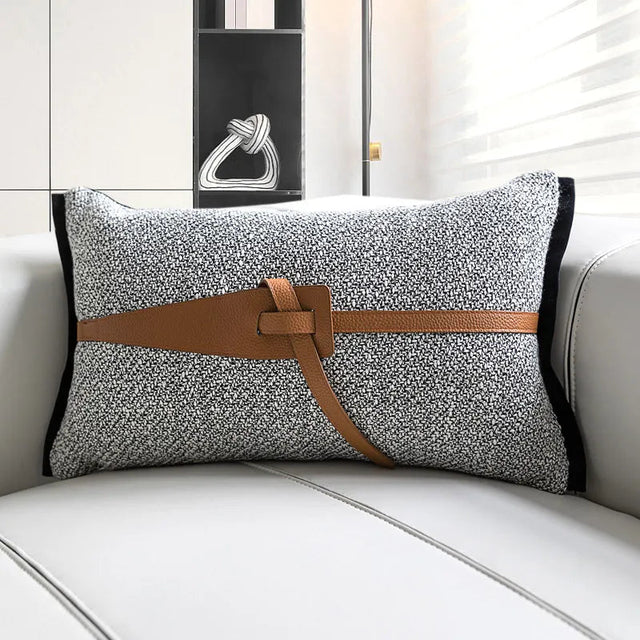 The Leather Belt Pillow Cover - 30CMx50CM - Palatium Lux