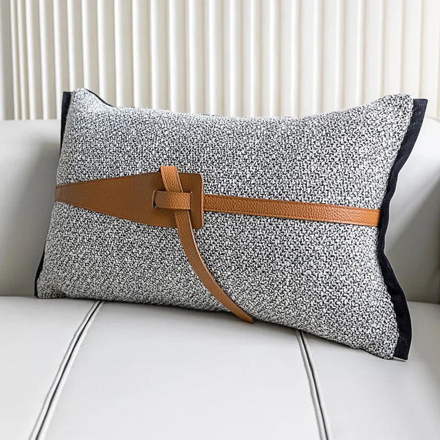 The Leather Belt Pillow Cover - 30CMx50CM - Palatium Lux