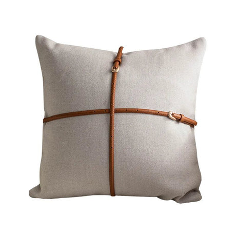 The Leather Belt Pillow Cover - 45CMx45CM - Palatium Lux