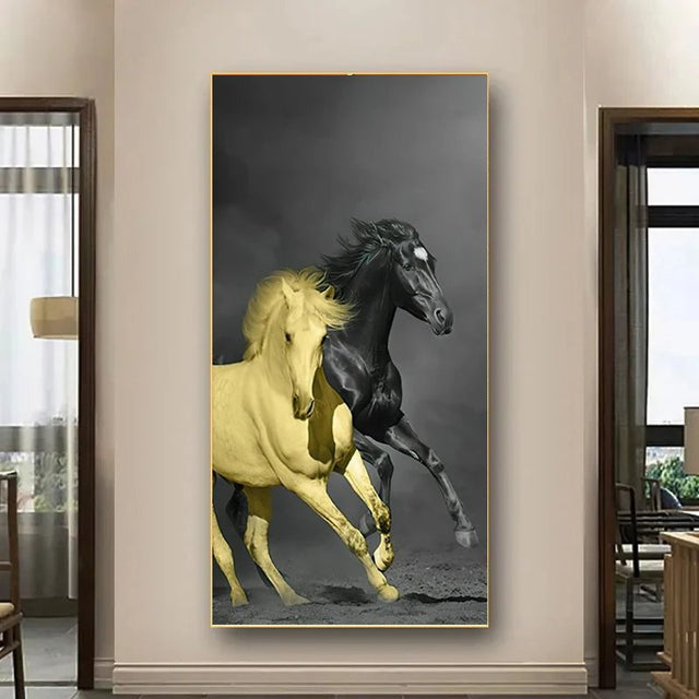 Two Running Horses Canvas - Palatium Lux